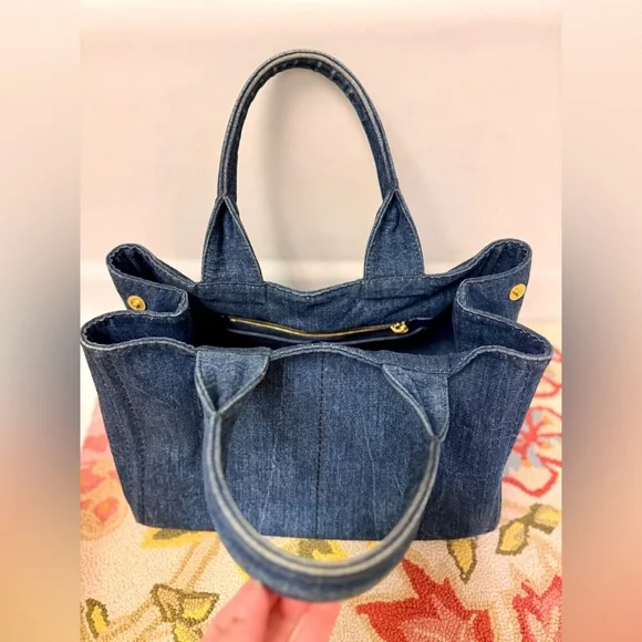 PRADA Canapa Denim Tote Bag Girlhood - Picture 5 of 16